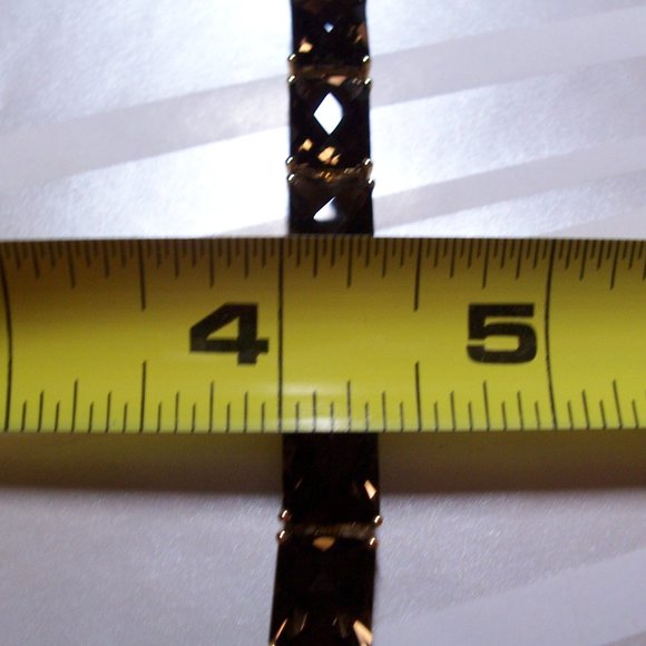 10K Gold Smoky Quartz Bracelet - Picture 9 of 11